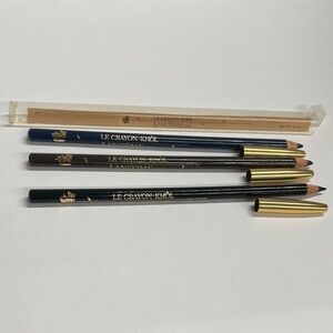 Set of 3 Vintage Lancôme Le Crayon Kohl Full Size Eyeliners Black Blue Brown New